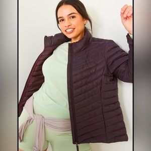 Old Navy Water-Resistant Packable Puffer Jacket Regular Size M  Plum Wine